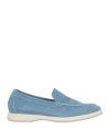 Andrea Ventura Firenze Man Loafers Sky Blue Size 9 Leather