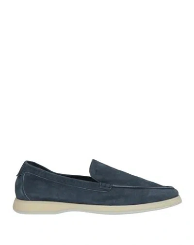 Andrea Ventura Firenze Man Loafers Slate Blue Size 8 Leather