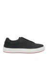 Andrea Ventura Firenze Man Sneakers Black Size 9 Leather In Black