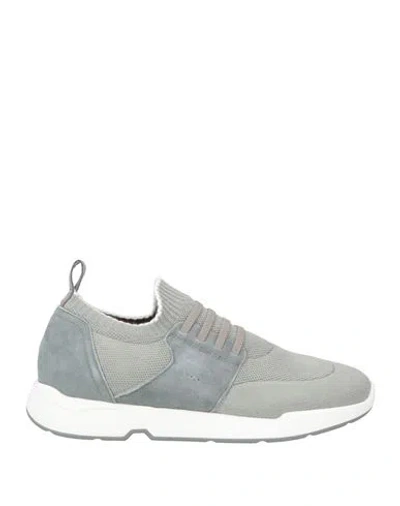 Andrea Ventura Firenze Man Sneakers Light Grey Size 9 Leather, Cotton