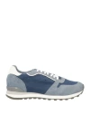 ANDREA VENTURA FIRENZE ANDREA VENTURA FIRENZE MAN SNEAKERS SLATE BLUE SIZE 8.5 LEATHER, TEXTILE FIBERS