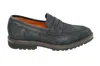 Andrea Ventura Norvegese Mocassino Adler Solid Suede Penny Loafers In Black