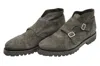 Andrea Ventura St Tropez Monk Strap Suede Shoes In Multi