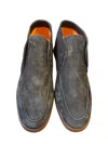 Andrea Ventura Suede High Loafers W/ Rubber Soles In Transparent