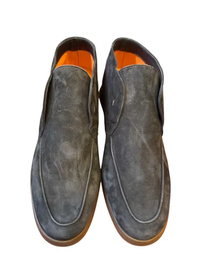 Andrea Ventura Suede High Loafers W/ Rubber Soles In Transparent