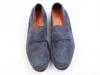 Andrea Ventura Suede Slip-on Penny Loafers In Blue