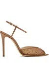 Andrea Wazen 105mm Katy Crystal-embellished Sandals In Neutral