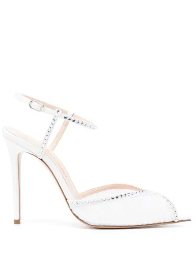 Andrea Wazen 105mm Katy Pumps In White