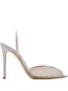 Andrea Wazen 105mm Katy Sling Crystal-embellished Slingback Pumps In Neutral