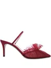 Andrea Wazen 75mm Franca Ruffled Mules