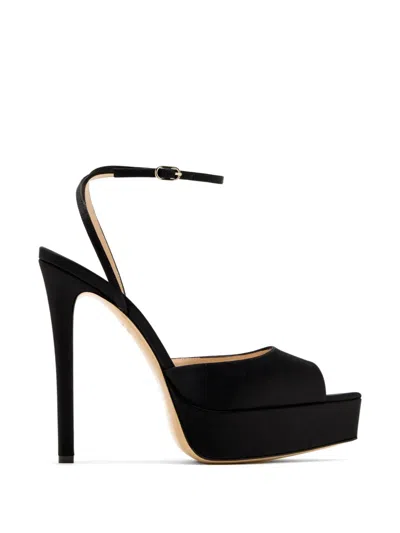 Andrea Wazen Ankle Strap Sandals In Black