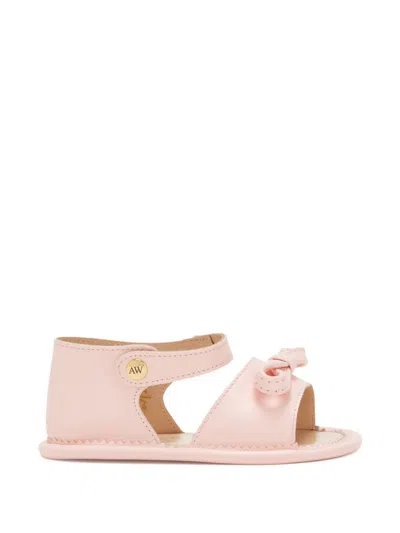 Andrea Wazen Babies' Bow Strap Sandals In Pink