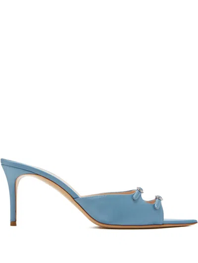 Andrea Wazen Carol Buckle-strap Sandals In Blue