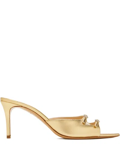 Andrea Wazen Carol Sandals In Gold