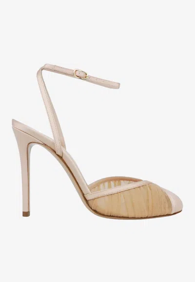 Andrea Wazen Emma 105 Tulle Pumps In Black