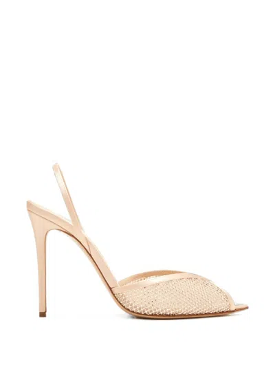 Andrea Wazen Katy 105 Crystal-embellished Sandals In Neutral