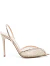 Andrea Wazen Katy 105mm Slingback Pumps In Neutrals