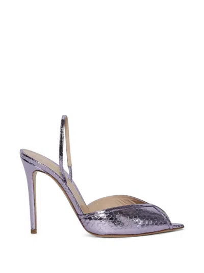 Andrea Wazen Katy Slingback Sandals In Purple