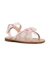 Andrea Wazen Kay Mini Bow-embellished Sandals In Pink