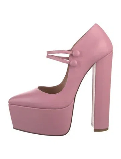 Pre-owned Andrea Wazen Leather Pumps In Pink