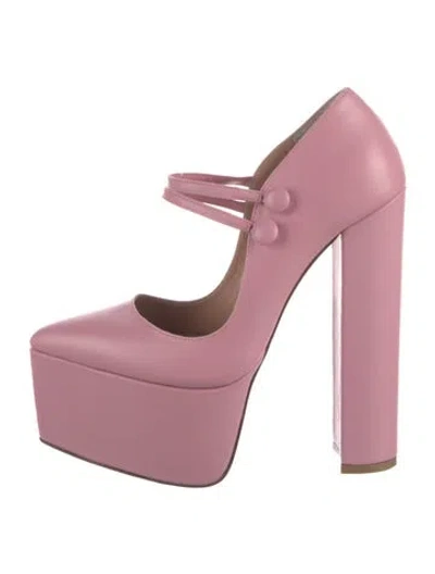 Pre-owned Andrea Wazen Leather Pumps In Pink