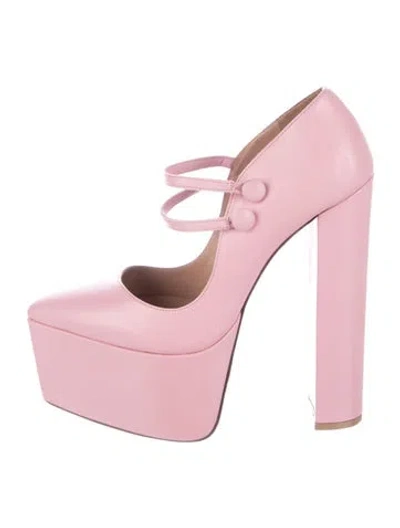 Pre-owned Andrea Wazen Leather Pumps In Pink