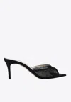 Andrea Wazen Lisa 75 Mesh Glitz Mules