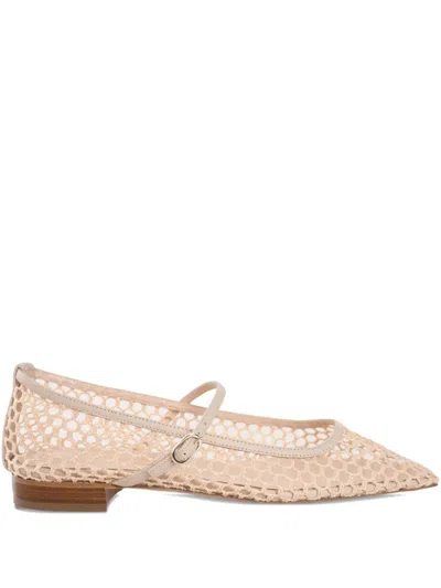 ANDREA WAZEN NET STRAP BALLERINA