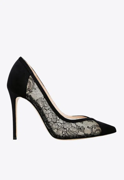 Andrea Wazen Nora 105 Guipure Lace Pumps