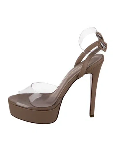 Pre-owned Andrea Wazen Pvc Pumps In Clear/neutrals