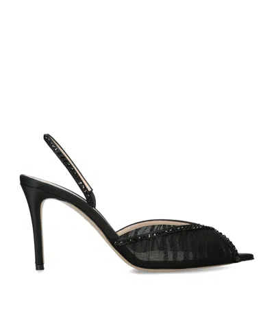 Andrea Wazen Rhinestone-embellished Katy Slingback Pumps 85 In Black