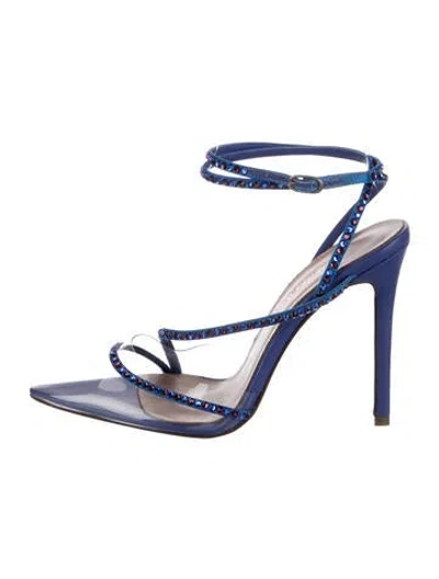 Pre-owned Andrea Wazen Slingback Pumps In Blue