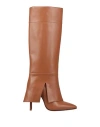 Andrea Wazen Woman Boot Tan Size 8 Leather In Brown