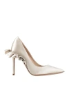 Andrea Wazen Woman Pumps Beige Size 6.5 Textile Fibers In Sand