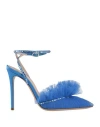 Andrea Wazen Woman Pumps Bright Blue Size 7 Textile Fibers