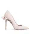 Andrea Wazen Women's 105mm Ruched Satin Pumps In Beige