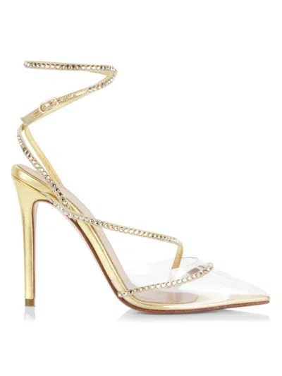 Andrea Wazen Women's Dassy Sunset Leather & Crystal Pumps In Gold