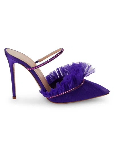 Andrea Wazen Women's Kaya Embellished Stiletto Heel Pumps In Purple Rain