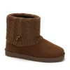 Andrea Winter Booties With Knit Shaft In Brown