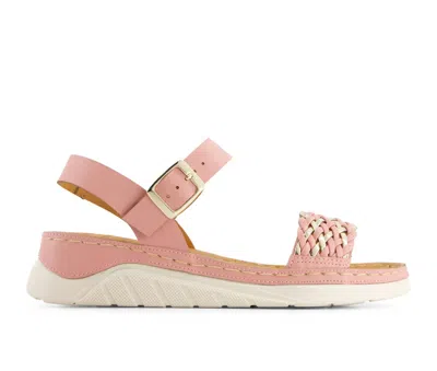 Andrea Women's Ankle Strap Comfort Sandals In Pink