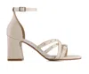 Andrea Women's Ankle Strap Heeled Sandals In Ivory