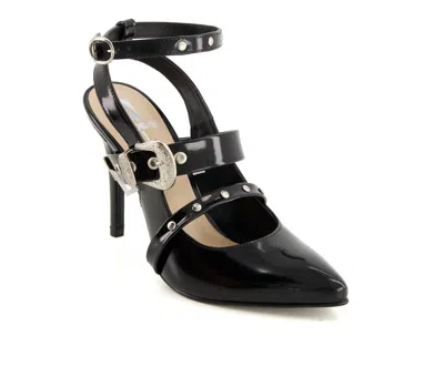 Andrea Women's Ankle Strap Stiletto Heels In Black