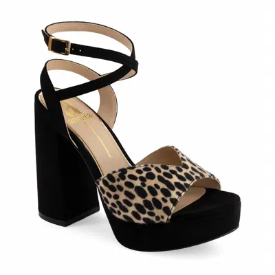 Andrea Women's Ankle-strap Heeled Sandals In Black Pattern