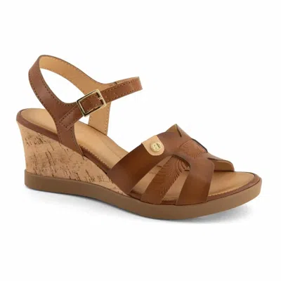 Andrea Women's Ankle-strap Wedge Sandals In Brown In Multi