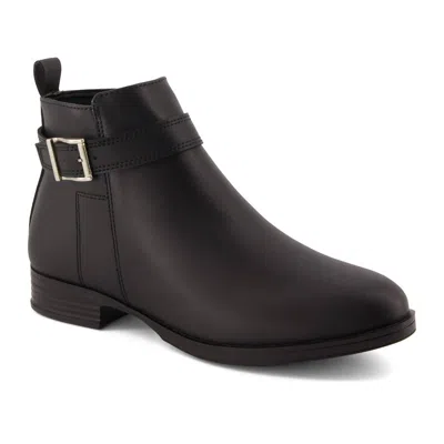 Andrea Women's Belt Buckle Booties In Black