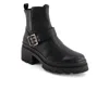 Andrea Women's Biker Boots With Buckle In Black In Black