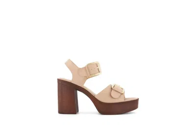 Andrea Women's Block Heel Sandal In Pink In Multi