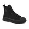 ANDREA WOMEN'S CANVAS SNEAKER BOOTIES WITH SIDE ZIPPER IN BLACK