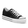 Andrea Canvas Sneakers Platform In Black