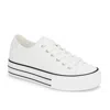 Andrea Canvas Sneakers Platform In White